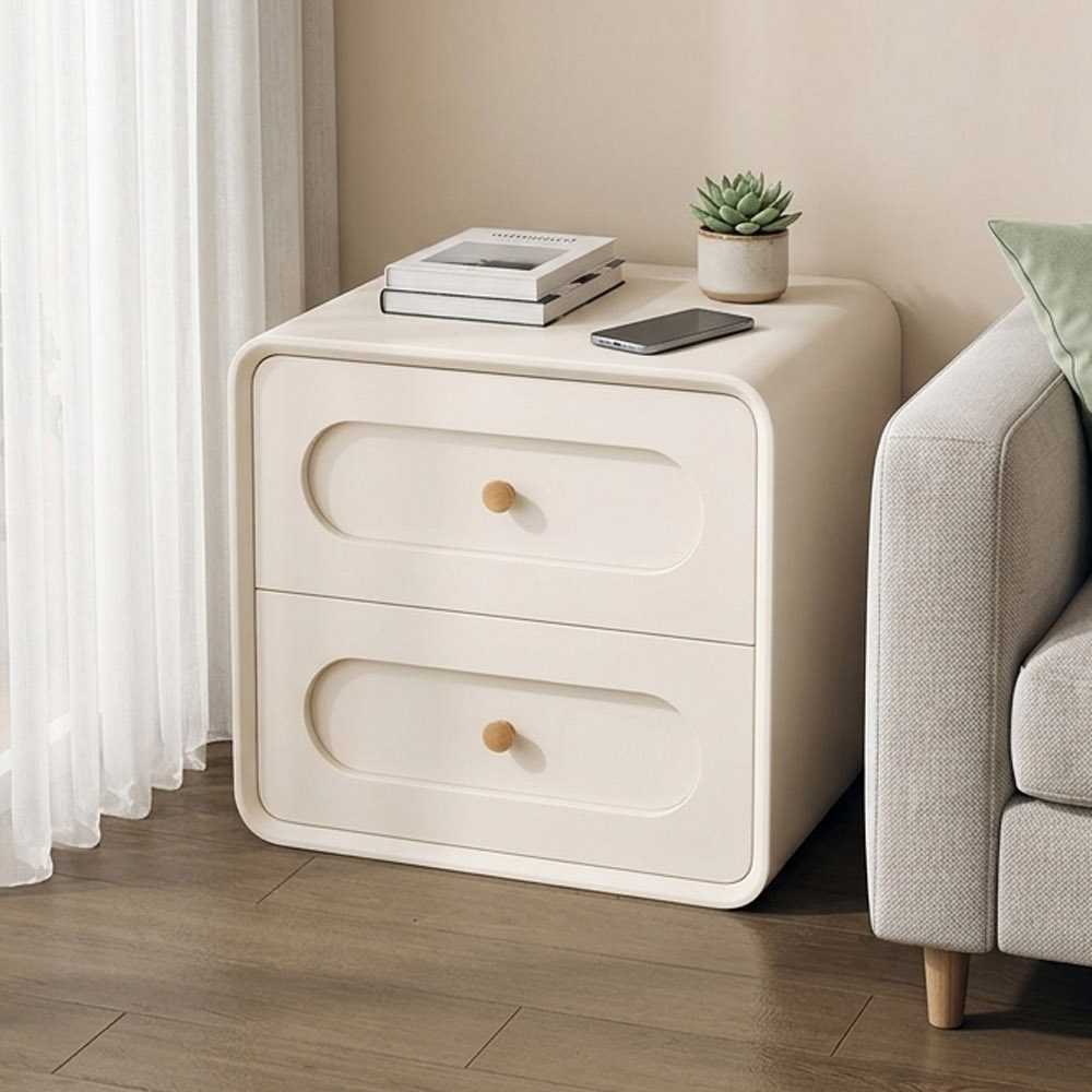 【AOTTO】免組裝北歐風簡約雙抽床頭櫃(FT-009)