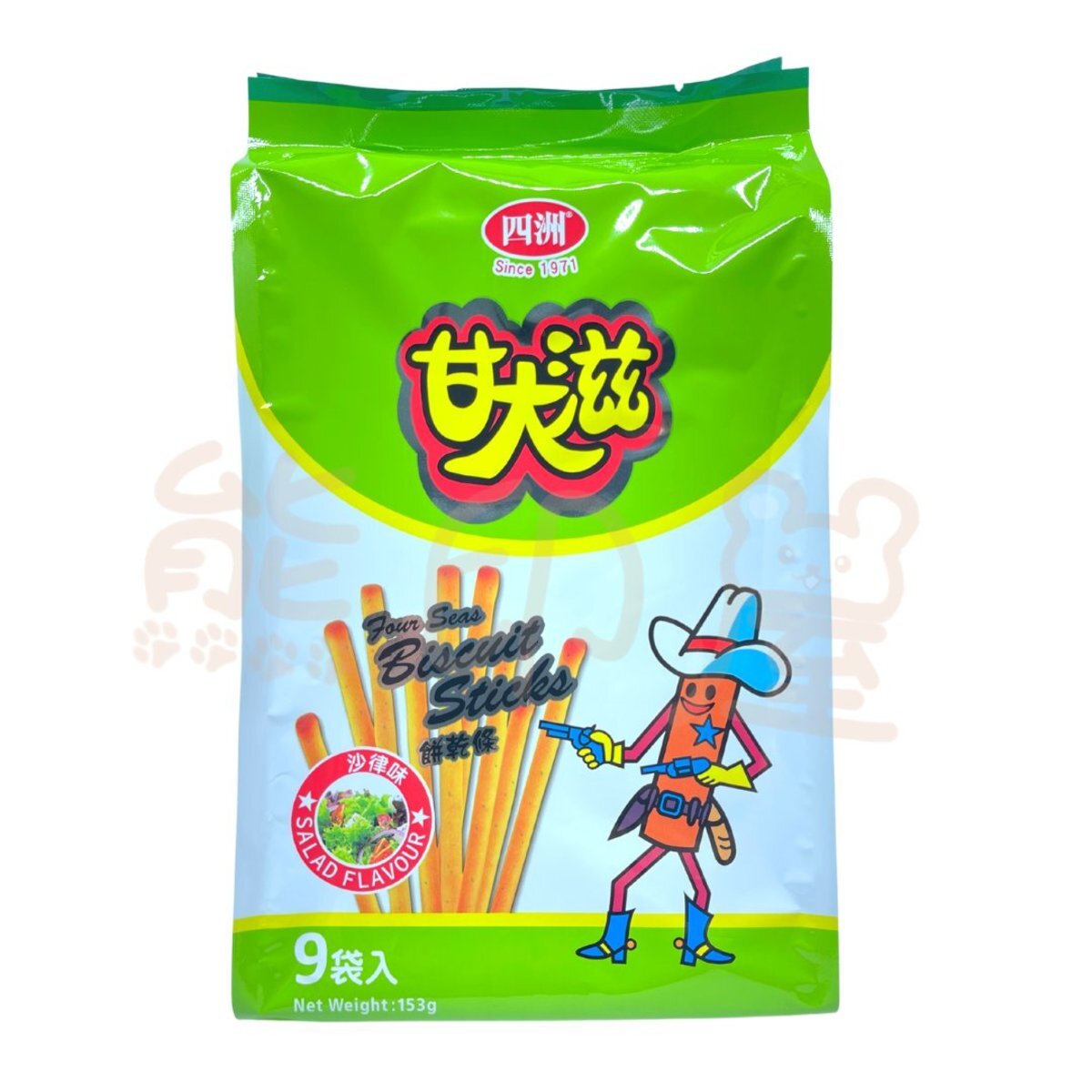 四洲甘大滋百力滋家庭裝 153克(沙律味) 到期日 2026-5-27