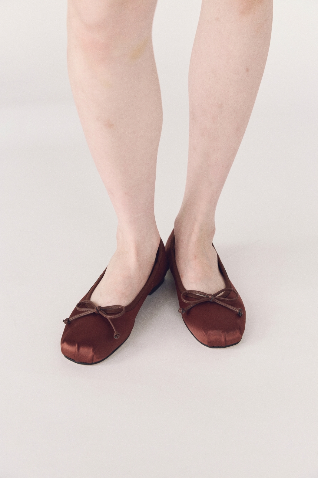 質感鍛面芭蕾舞鞋-棕