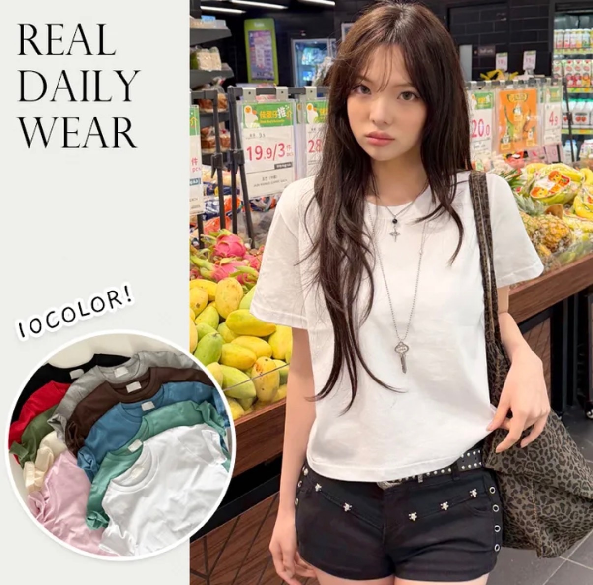 【優惠預訂】長度剛好！韓國純色TEE（10色）
