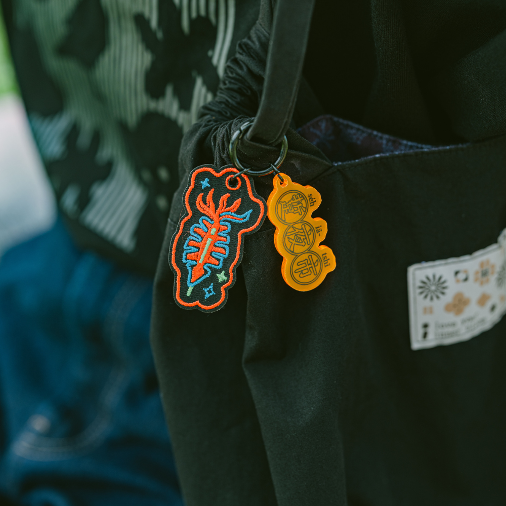 印花樂刺繡吊飾/美味台灣/夜市