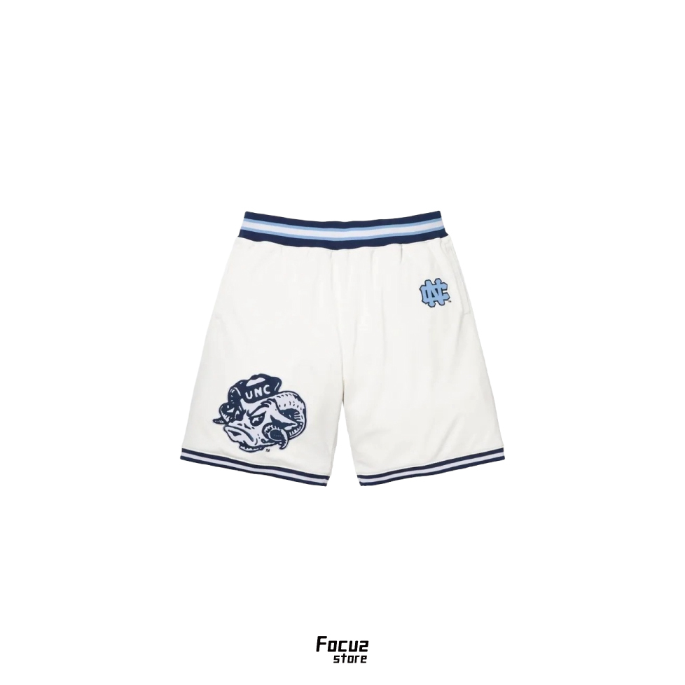 【Focus Store】現貨秒發 Mitchell & Ness x Supreme FW24 NCAA Basketball Short "White" 籃球短褲 白色