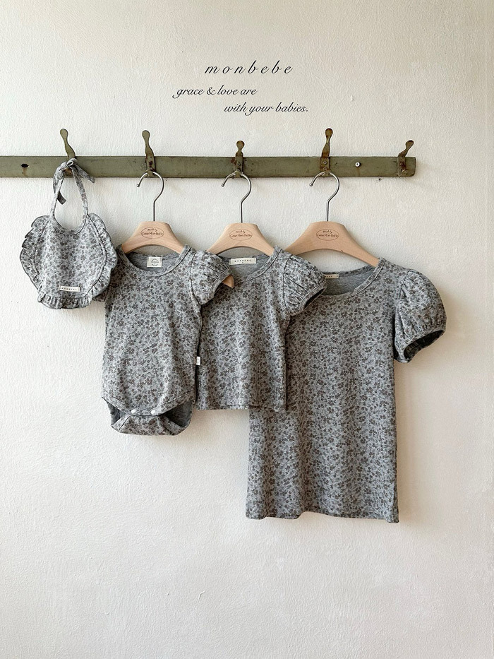 正韓夏Monbebe 親子裝_兩色葉子包屁衣/上衣