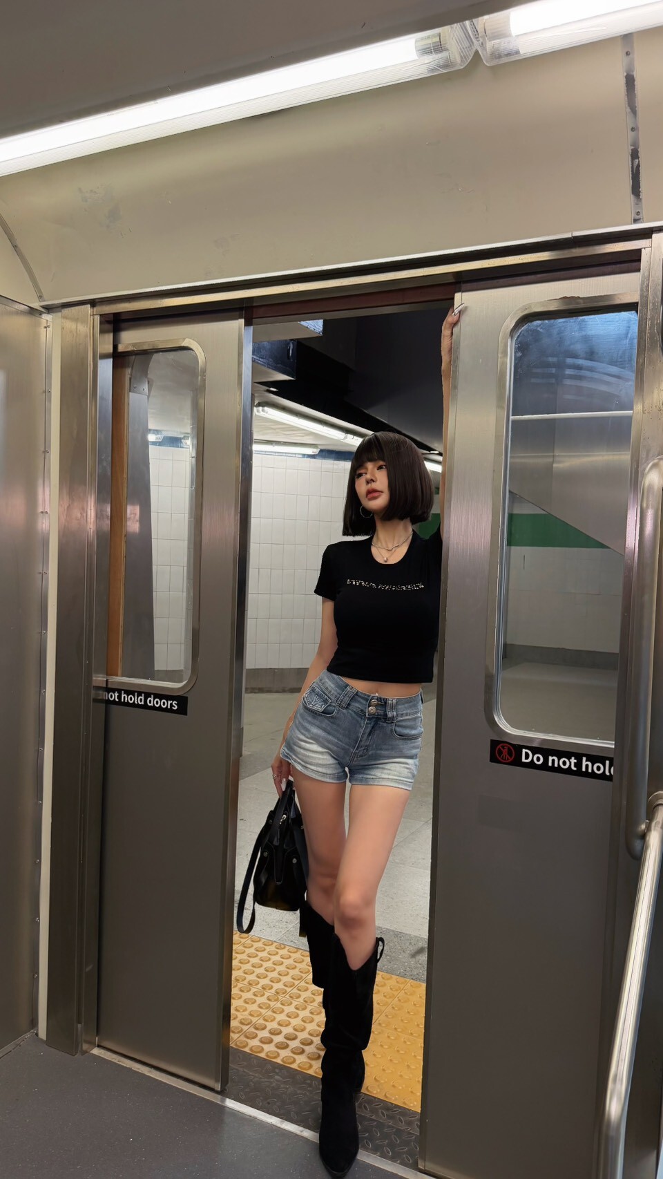 高腰鎖線 • Sculpt Fit｜牛仔短褲