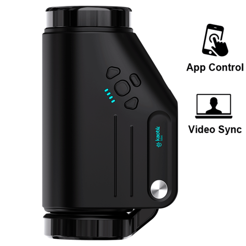 KAOTIK - The Shotty 旋轉抽插震動雙頭智能飛機杯 - 黑色