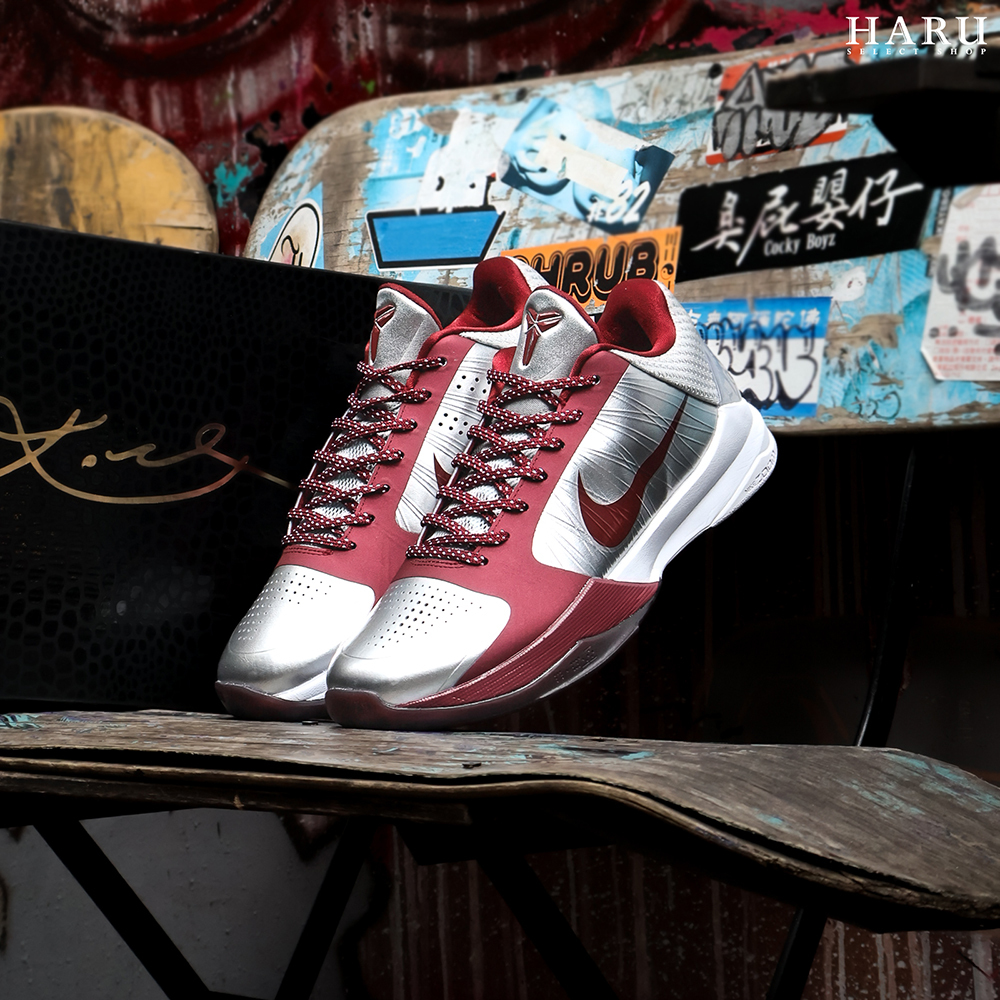 【SALE】台灣現貨 Nike Kobe 5 Protro「Lower Merion Aces Away」銀酒紅 科比 高中 黑桃 曼巴 經典 復刻 實戰籃球鞋 IM0557-001