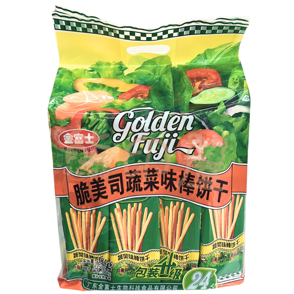金富士脆美司棒棒餅 (蔬菜味|384g)(內有24小包) 到期日 2026-5-25