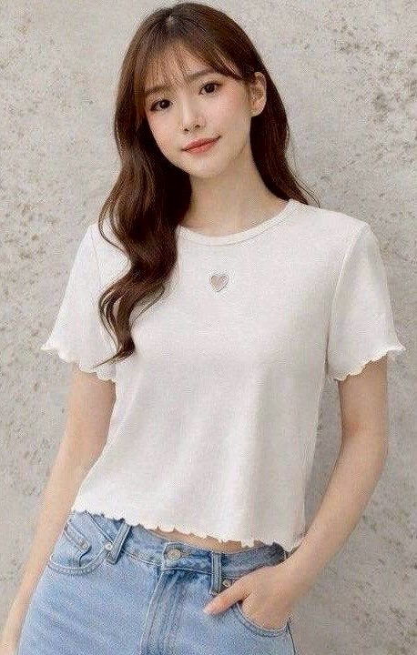 胸前愛心洞洞木耳邊棉質衣