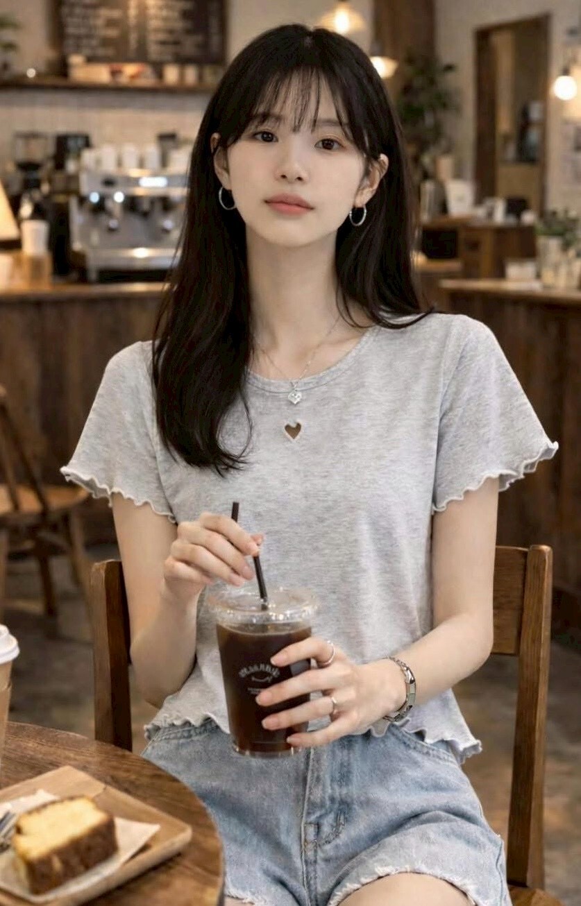 胸前愛心洞洞木耳邊棉質衣