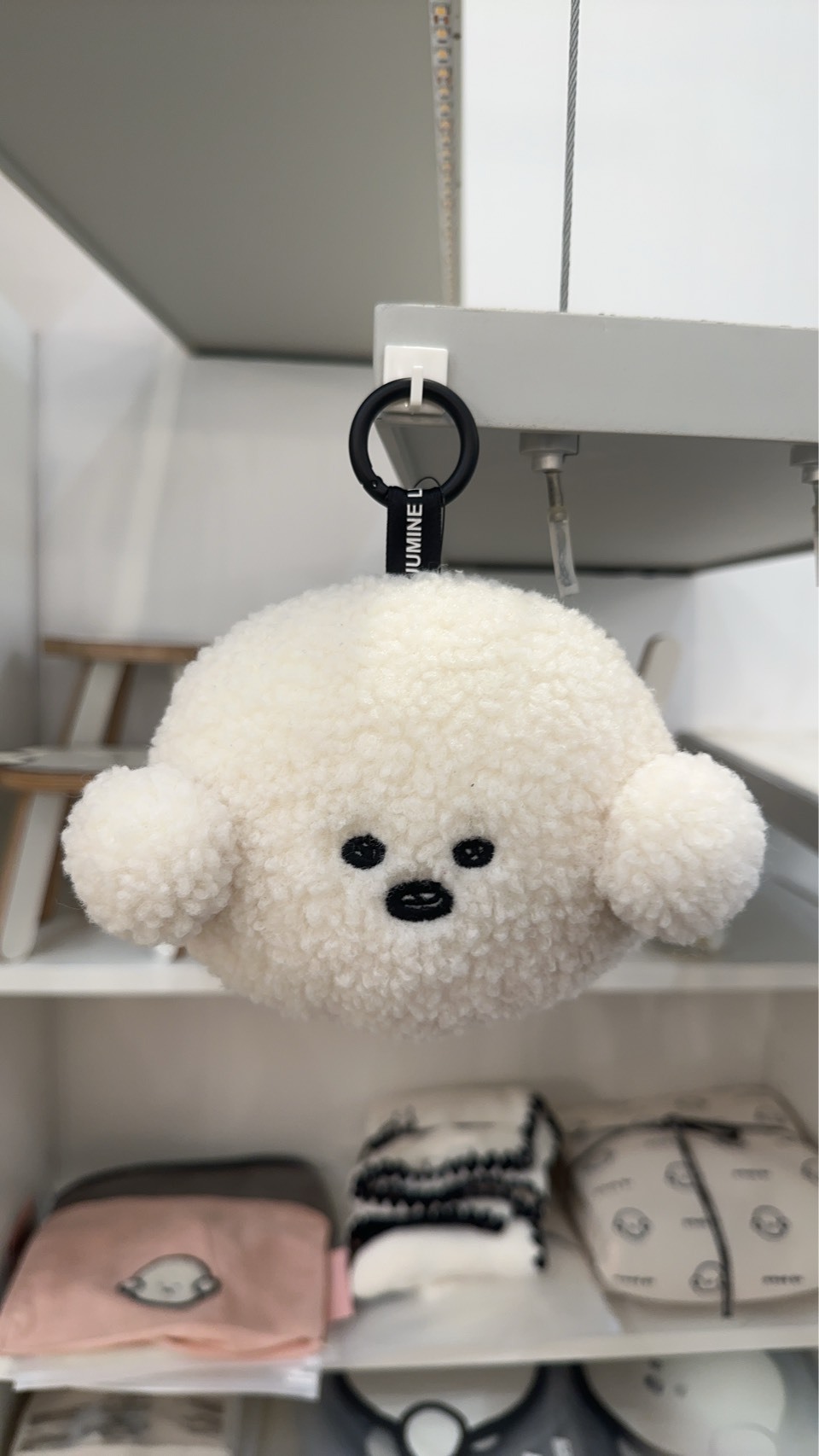 現貨-白色比熊頭吊飾（大頭）