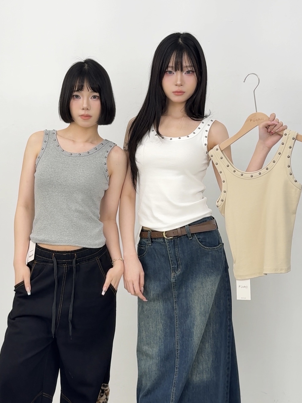 B90卯釘設計款背心上衣