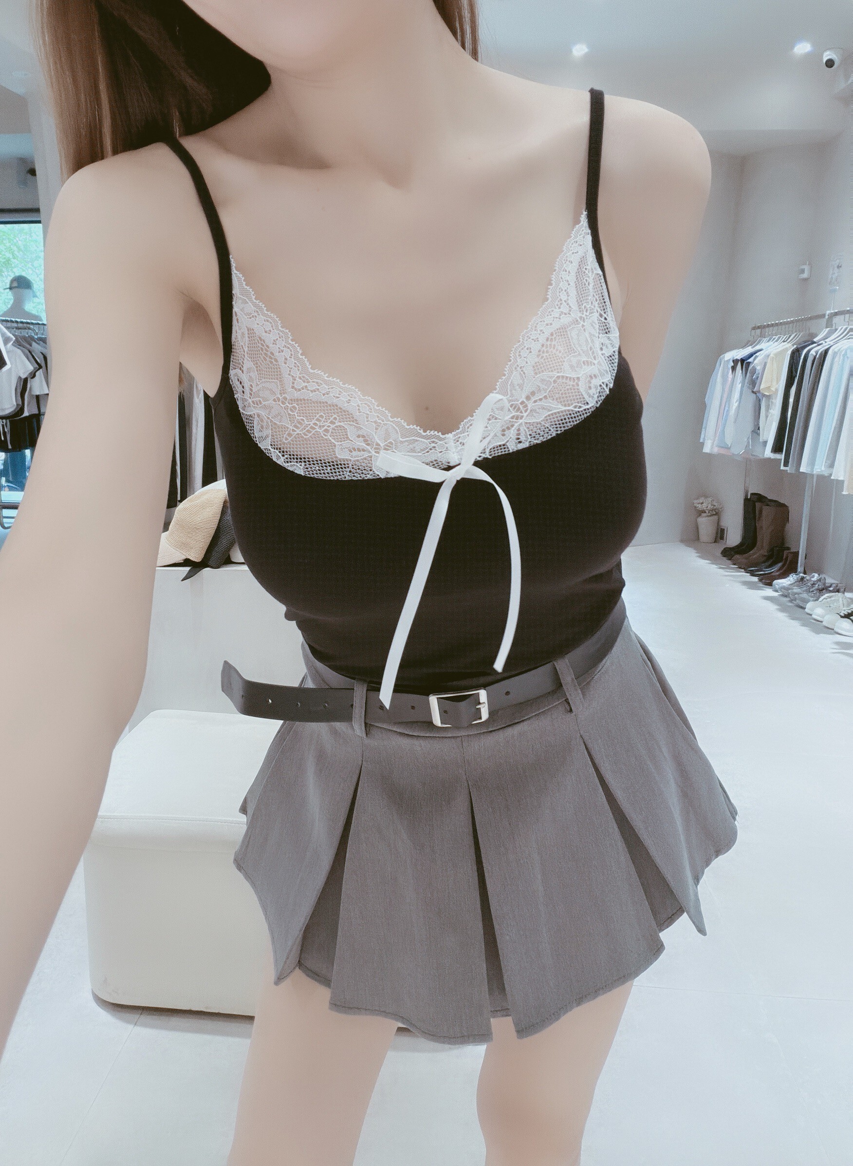 領蕾絲蝴蝶結罩杯背心 2613