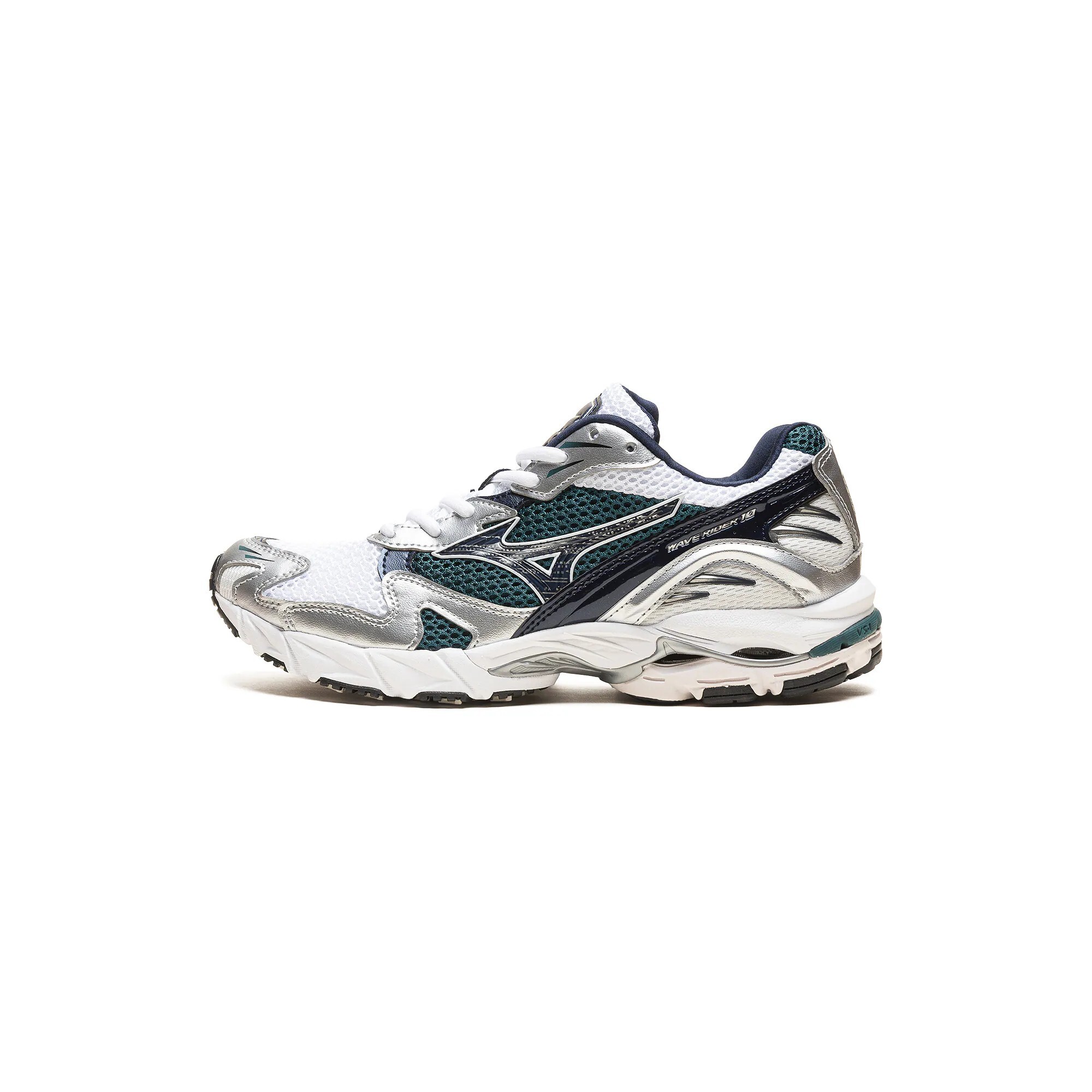 Mizuno Wave Rider 10 White/Baritone Blue/Deep Teal D1GA210415