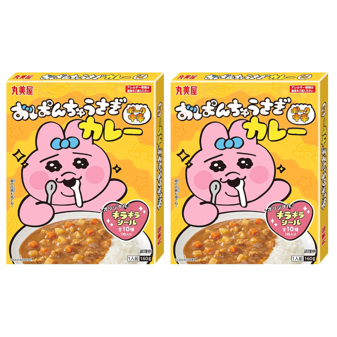 丸美屋 - 日本潘楚兔即食豬肉咖哩(中辛)160G 附貼紙一張 日本製 X2 到期日 2026-9-30