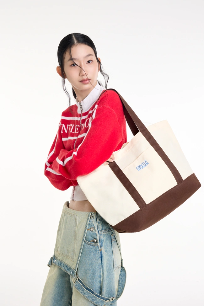 Gentle Woman Easy Day Tote Bag (Dark Brown)