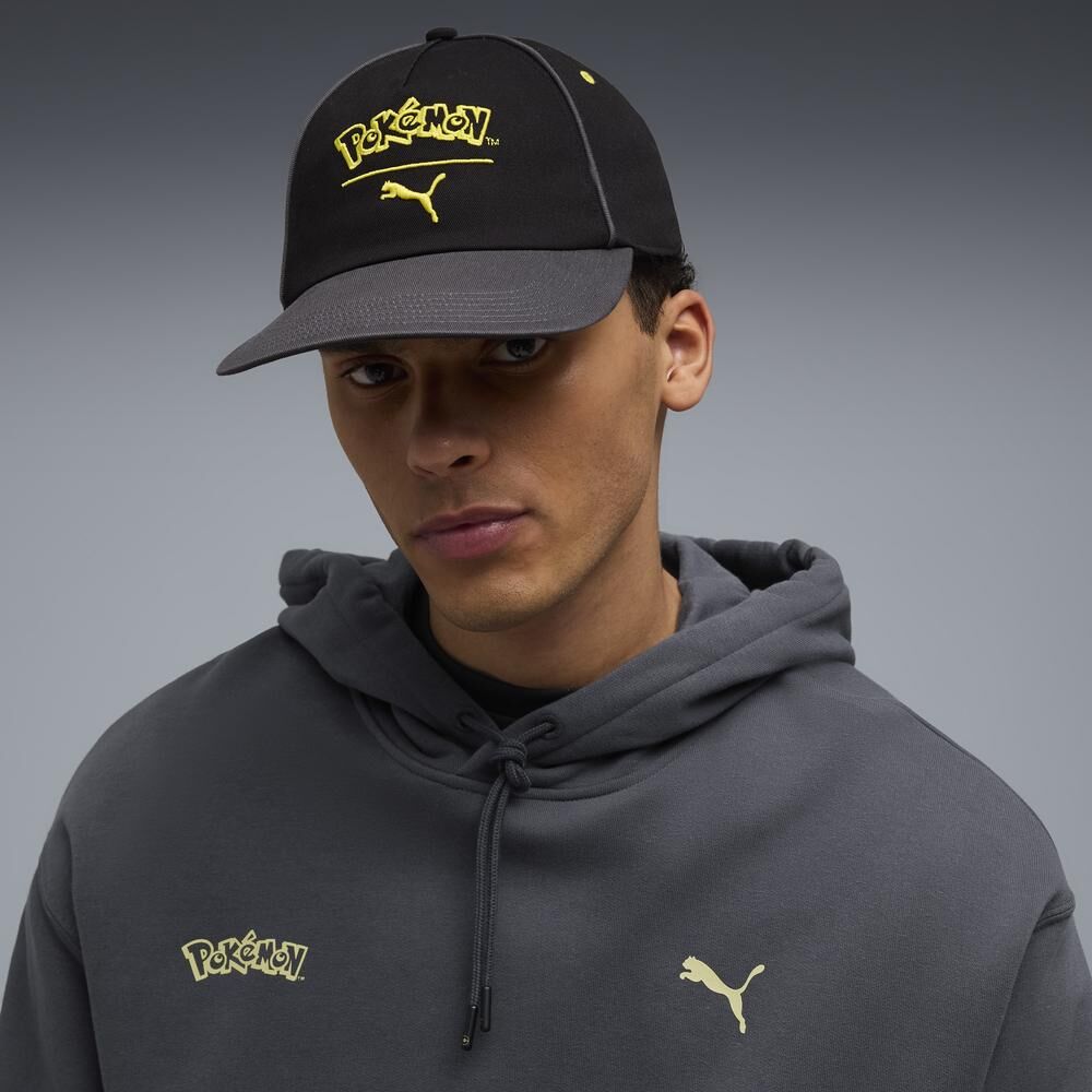 PUMA X POKÉMON DAD CAP 黑黃 皮卡丘 寶可夢 聯名 鴨舌帽 老帽 棒球帽【02696601】PMPOKÉ