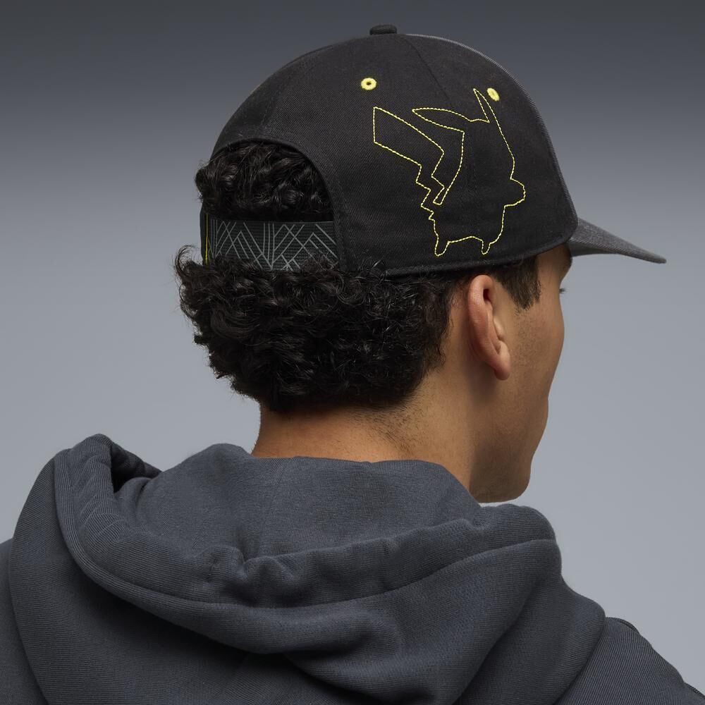 PUMA X POKÉMON DAD CAP 黑黃 皮卡丘 寶可夢 聯名 鴨舌帽 老帽 棒球帽【02696601】PMPOKÉ