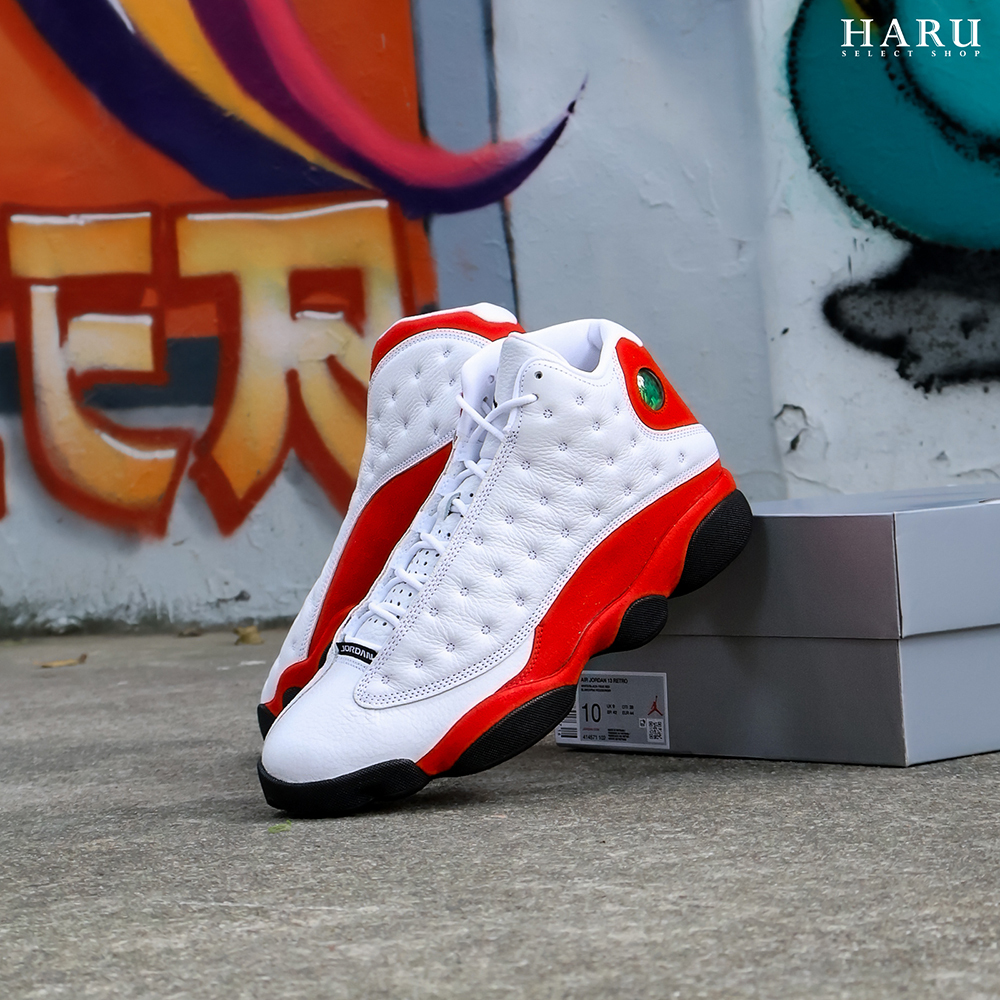 Air Jordan 13 Retro "True Red" 白紅 荔枝皮 刺繡 豹眼 芝加哥 Chicago 公牛隊 喬丹 13代 經典 復刻 實戰籃球鞋 414571-102