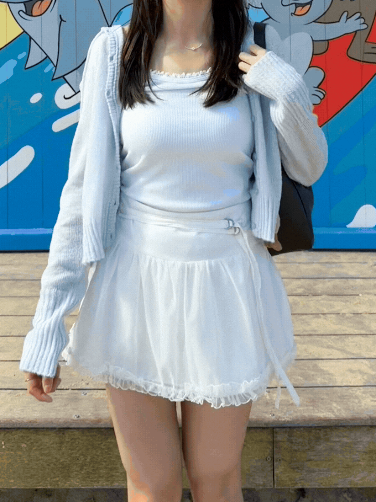 《KR》扭紋邊吊帶背心