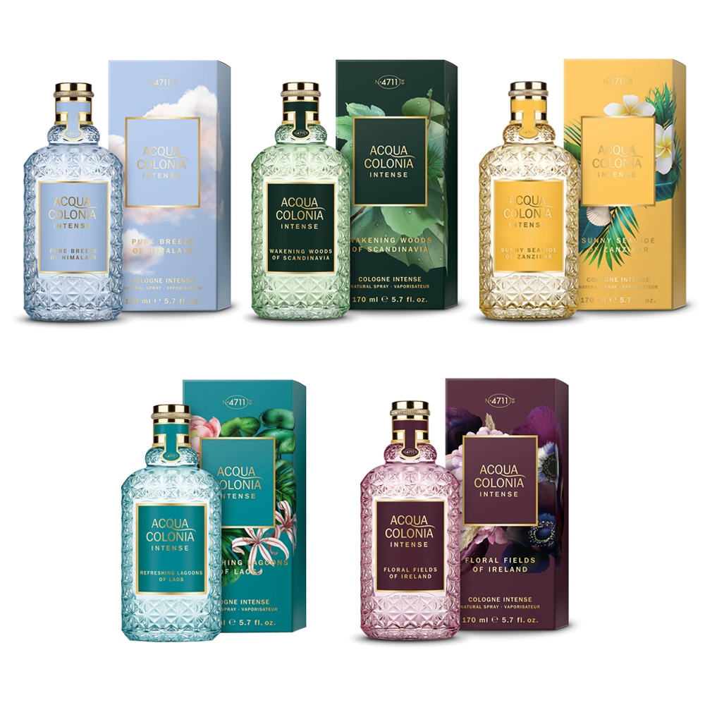 4711科隆之水 INTENSE 極致繽紛系列 夢幻花田/陽光海岸/甦醒森林/寧靜湖畔/純淨微風 中性古龍水 50ml/170ml - 多款任選
