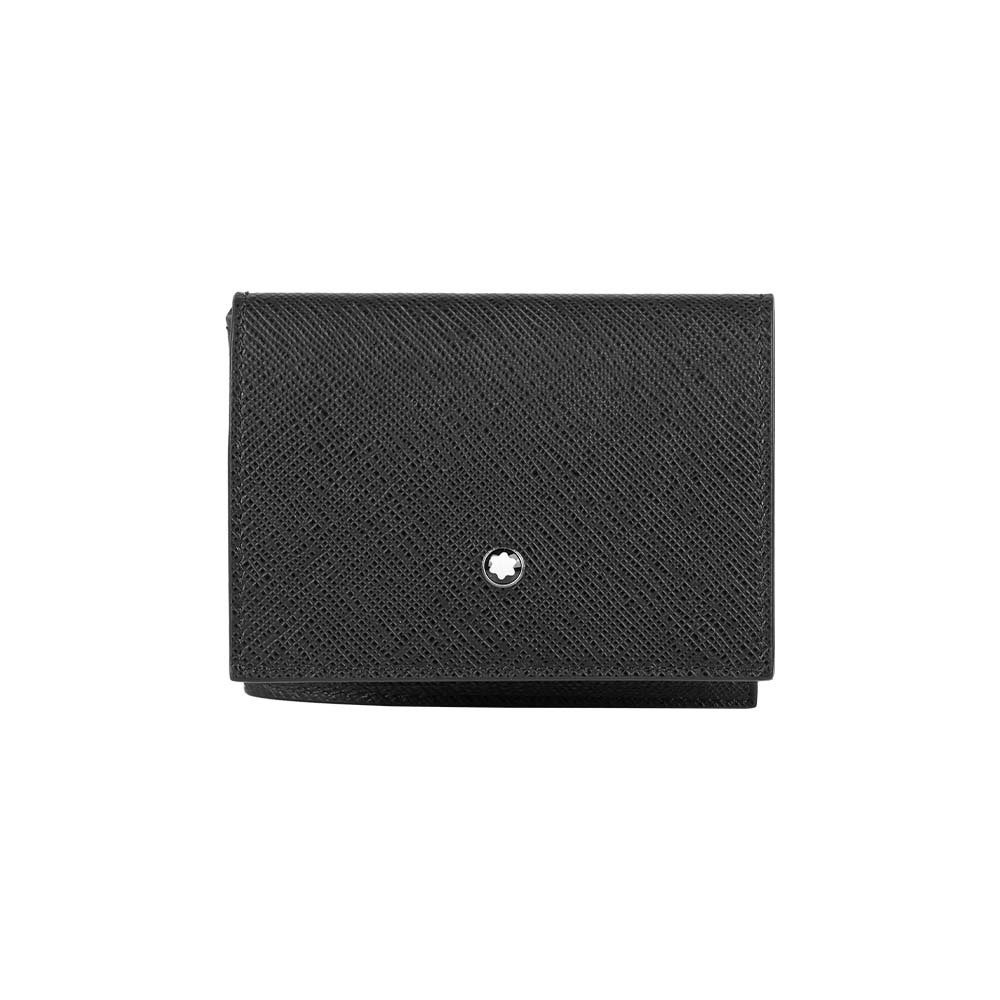 【Montblanc】Sartorial 匠心系列三折疊卡片夾/名片夾(黑色)