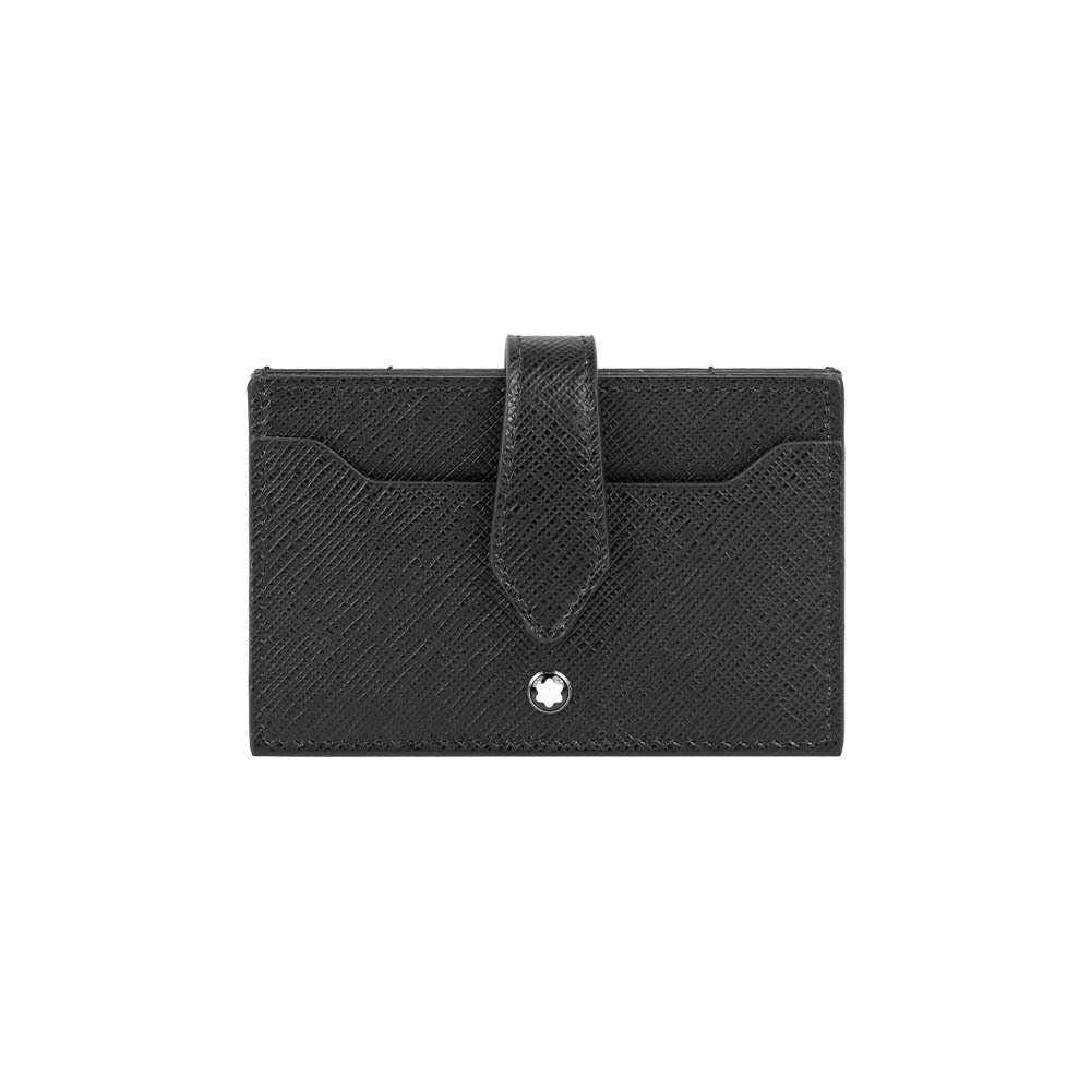 【Montblanc】Sartorial 匠心系列風琴造型釦式卡片夾/名片夾(黑色)