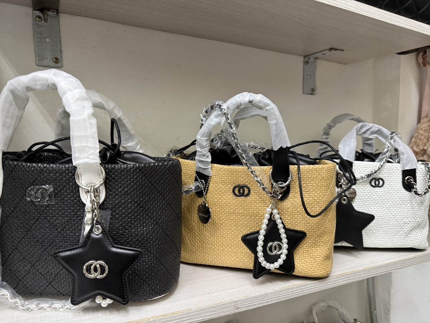 47110    小香風拉菲草 經典托特