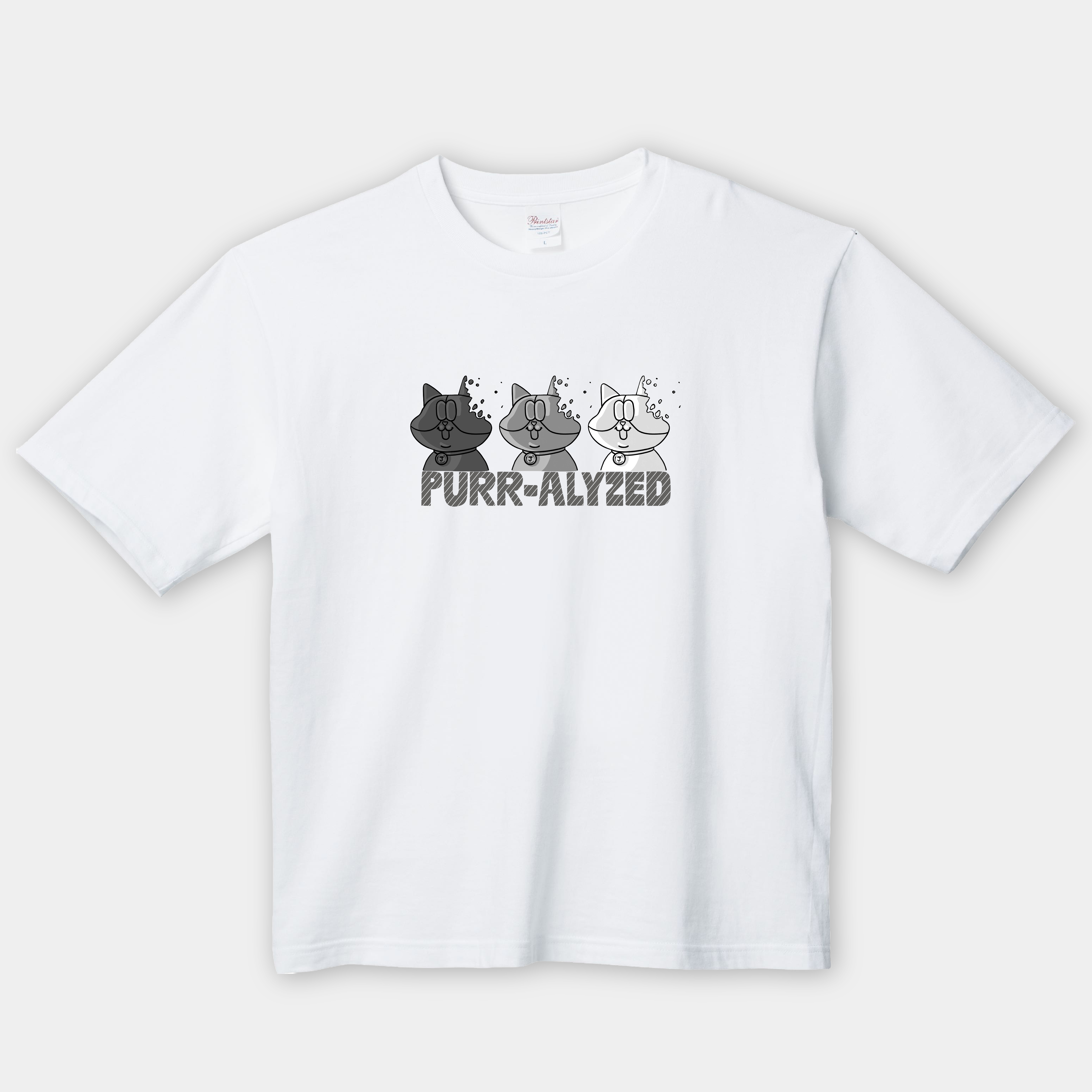 Joy Friends PURR-ALYZED-落肩寬版短袖T