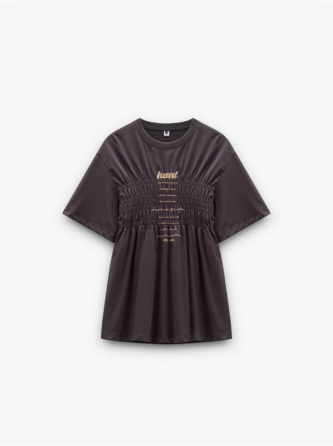 皺皺印花短袖T恤