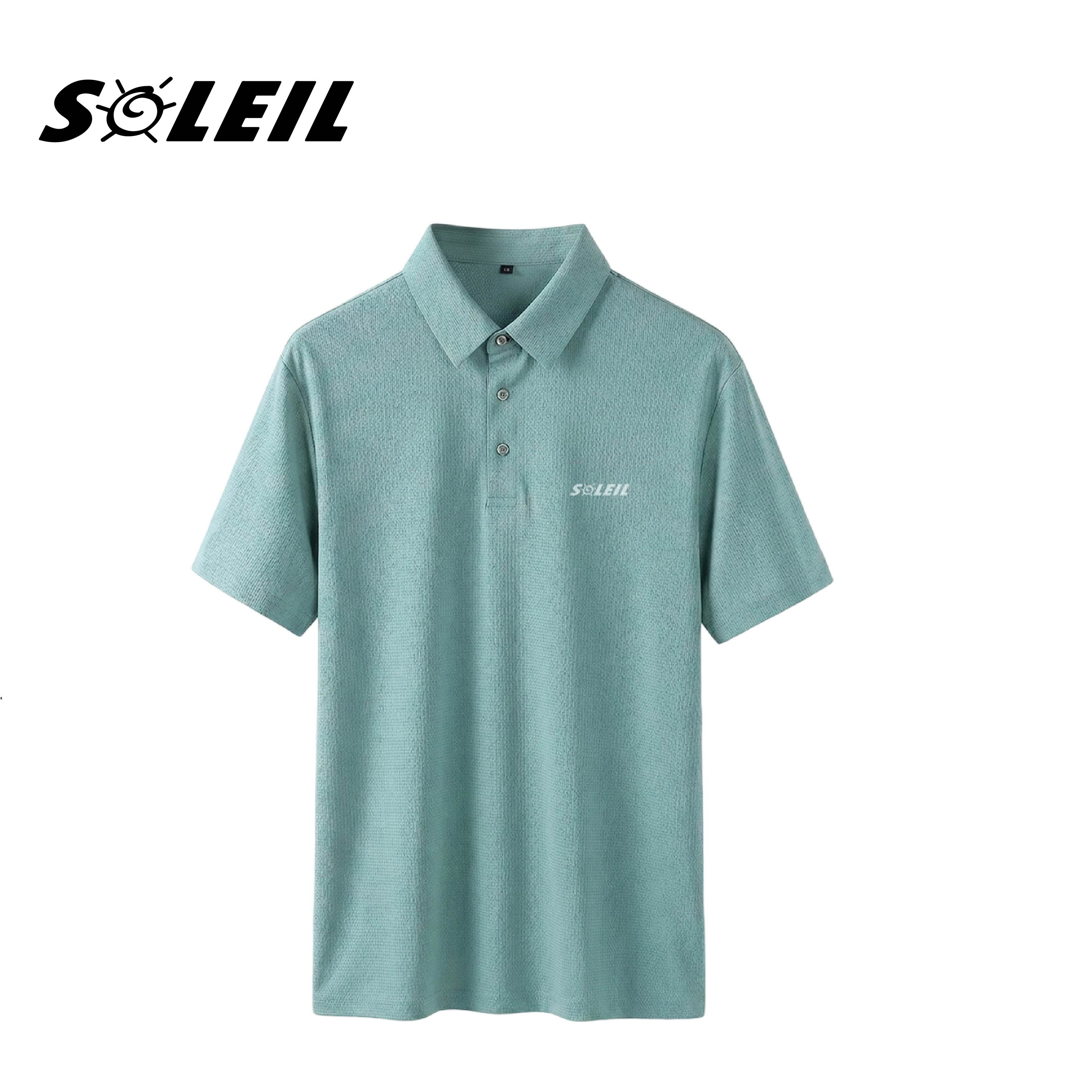 SOLEIL冰絲無痕格紋POLO衫 男款 (3色) 10SL8821A