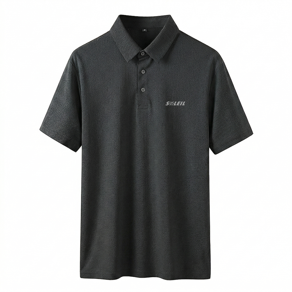 SOLEIL冰絲無痕格紋POLO衫 男款 (3色) 10SL8821A