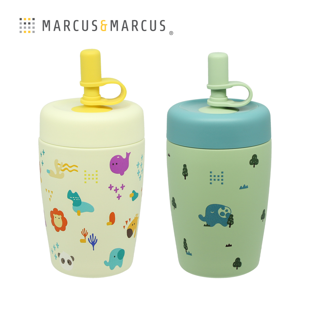 Marcus&Marcus 兒童不鏽鋼吸管保冷杯(350 ml)