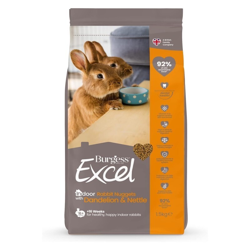 Burgess Excel Adult Rabbit Nuggets with Oregano - 1.5kg