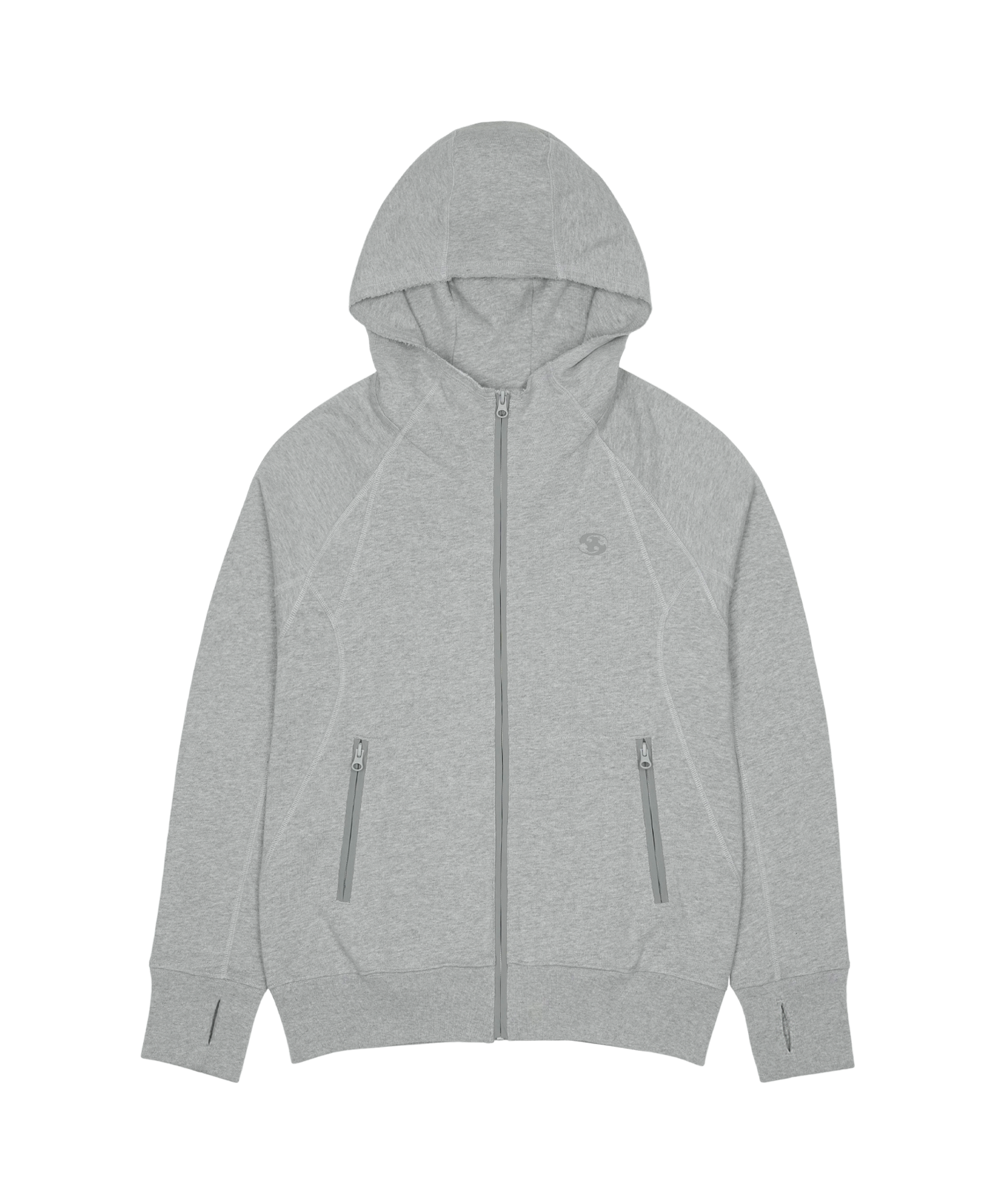 SAN SAN GEAR |SLING ZIP-UP HOODIE "MELANGE GREY"