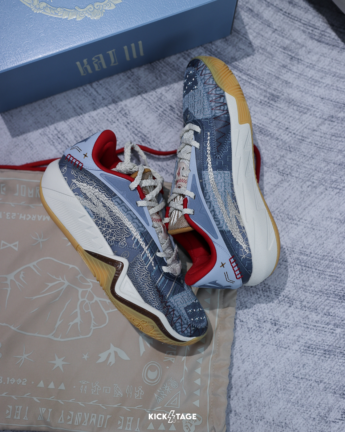 〈連線代購商品〉聯名款 男鞋 SNEAKER POLITICS x ANTA KAI 3 ‘Patchwork’ 牛仔拼接 實戰 籃球鞋【112621102-4】歐文3