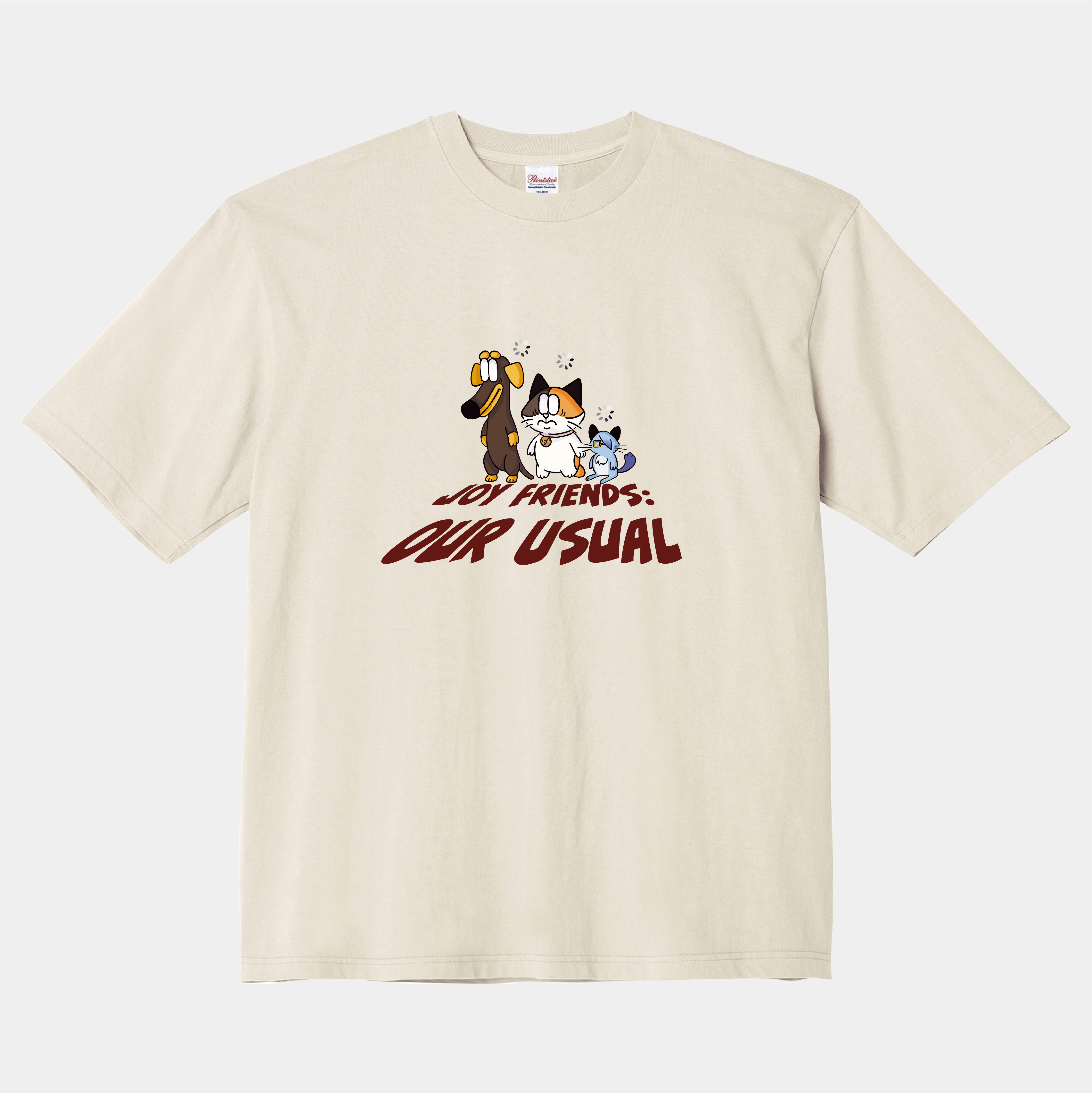 Joy Friends 今天也是老樣子-落肩寬版短袖T