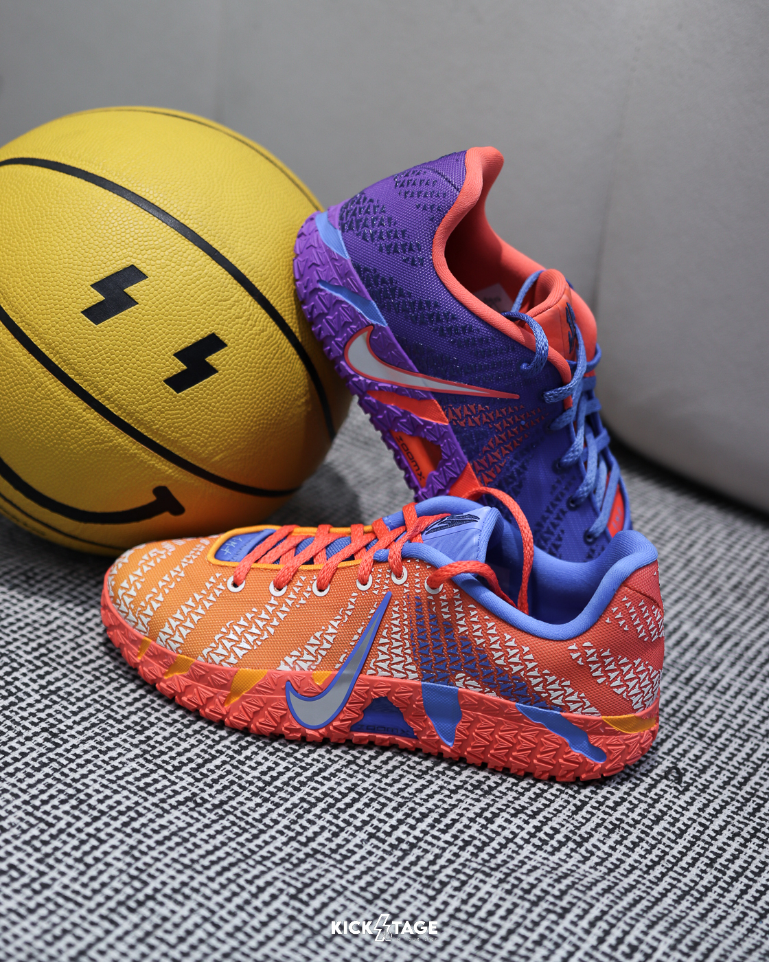 [海外連線代購] 大童鞋 女鞋 NIKE JA 3 GS 藍橘 鴛鴦 莫蘭特 回彈 實戰 緩震 籃球鞋【IO9418-400】