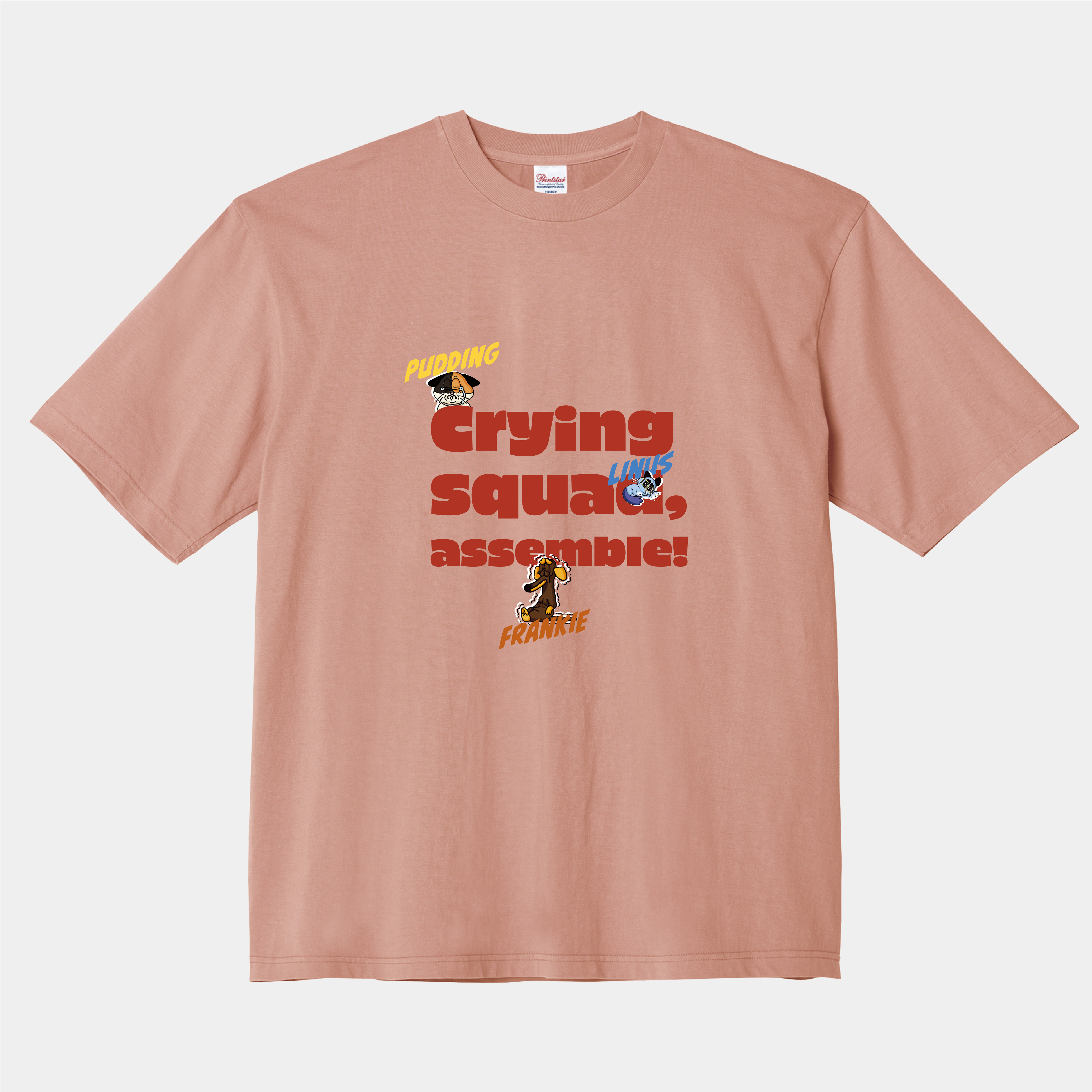 Joy Friends 哭哭小隊集合-落肩寬版短袖T