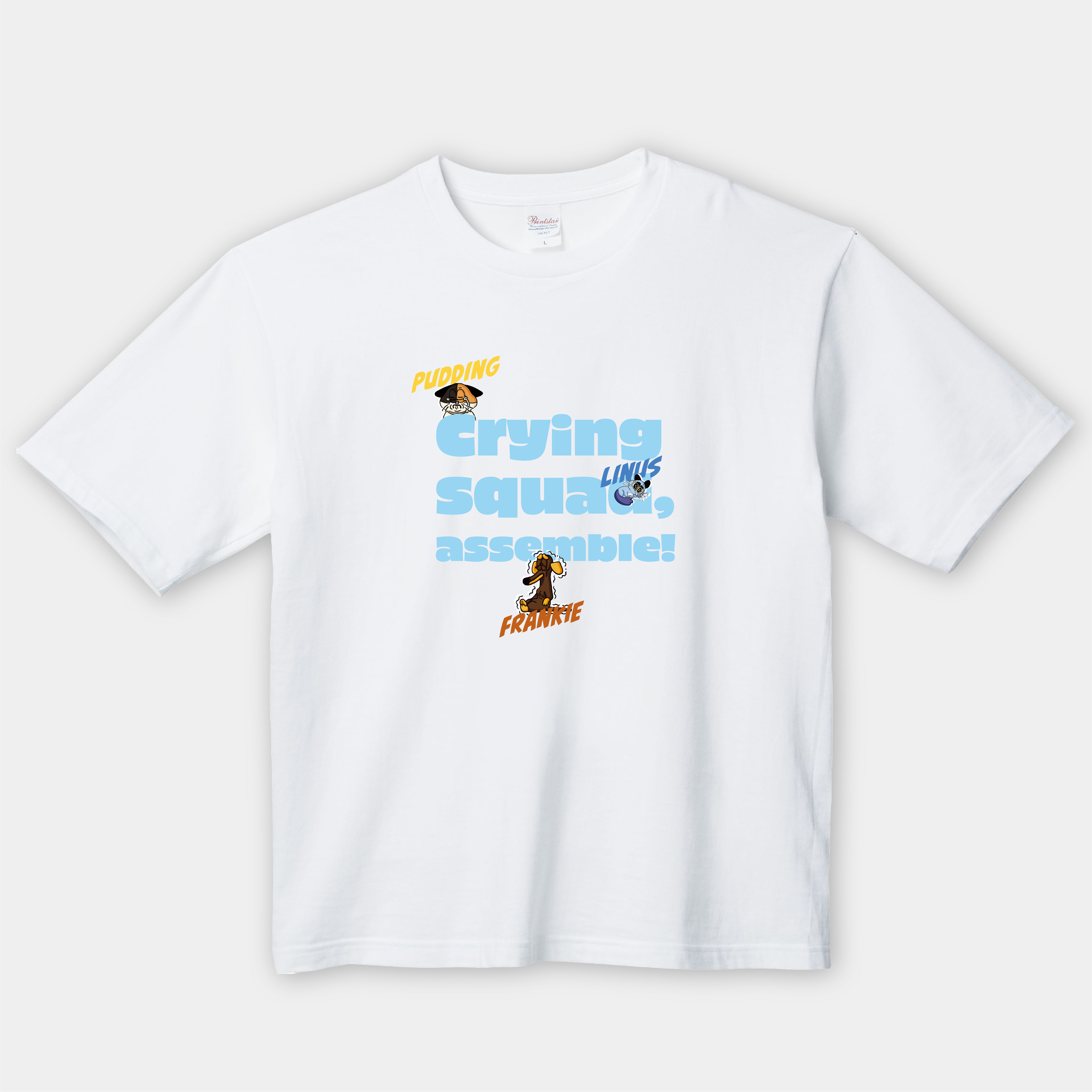 Joy Friends 哭哭小隊集合-落肩寬版短袖T