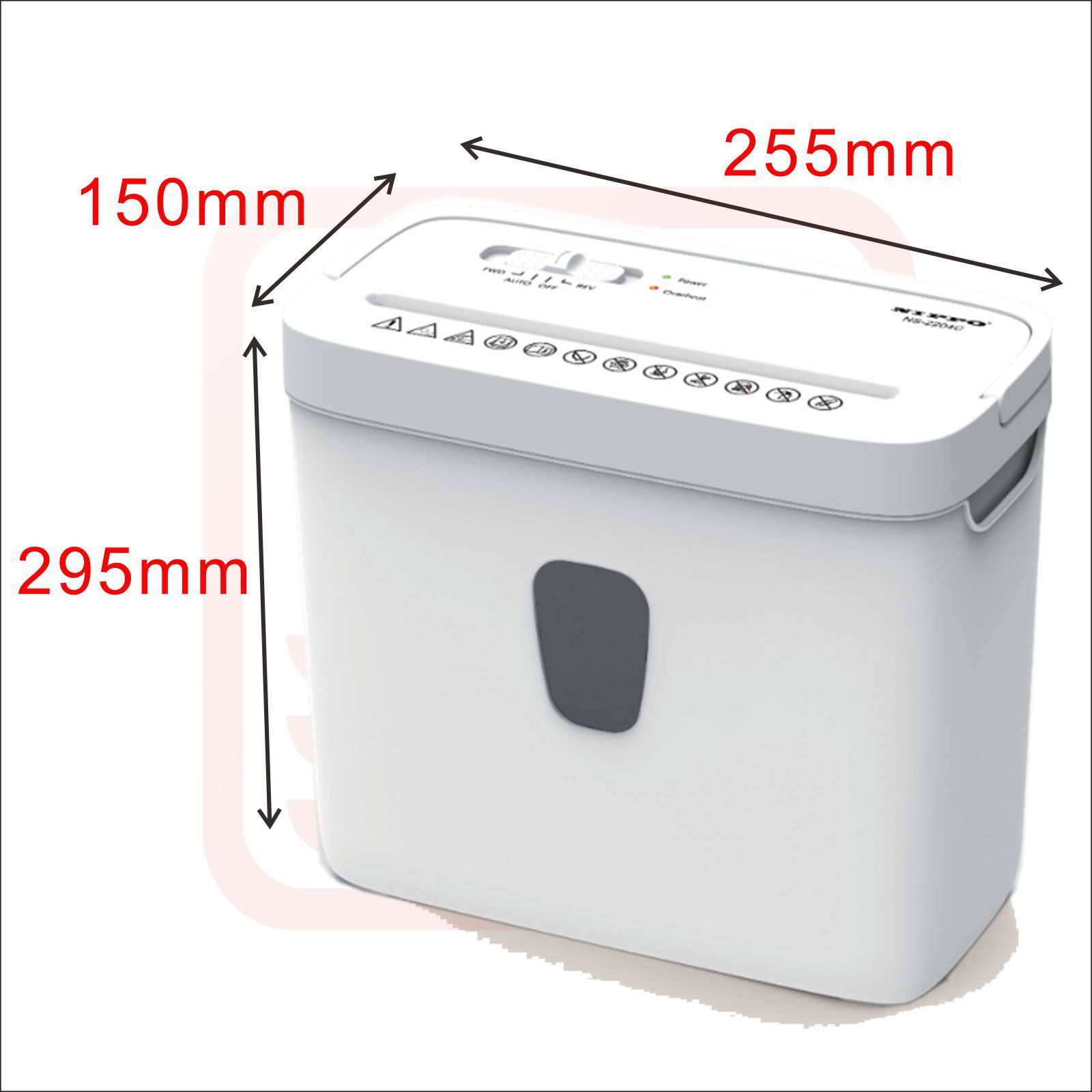 NIPPO NS-2204CW Desk Side Mini Shredder, Natural White《HK Authorized》《2-year warranty》