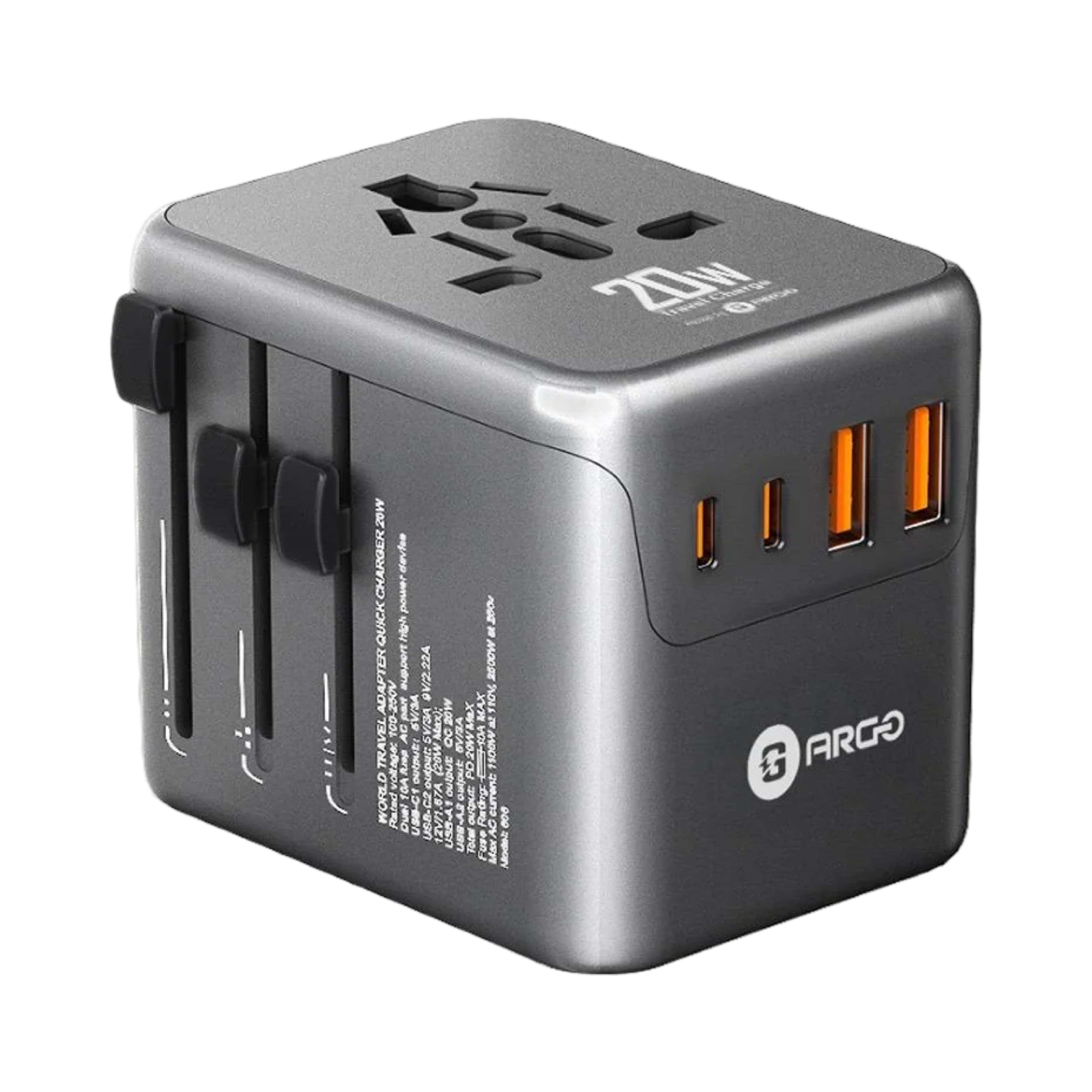 ARGO TRO Charger 20 GaN 通用旅行轉插