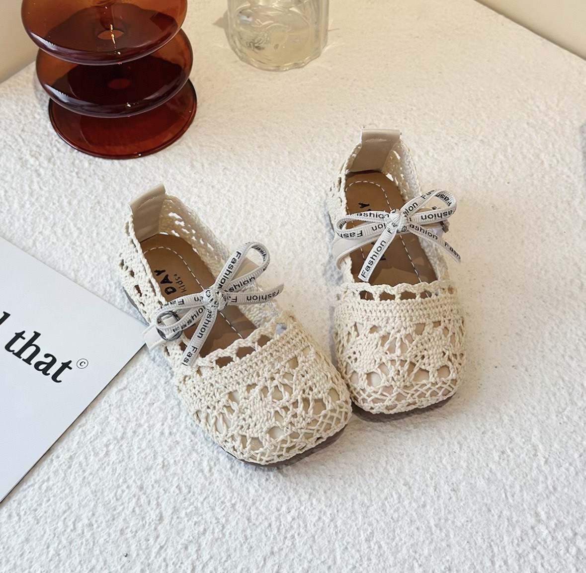 布編織蝴蝶結娃娃鞋