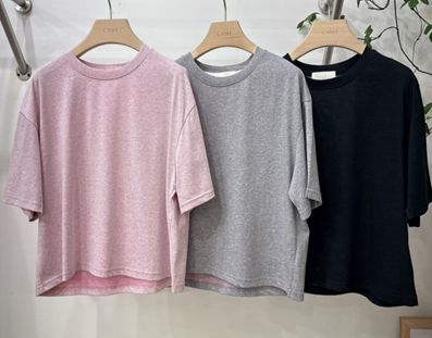 YD011 CASH 空氣感底面雙色設計TEE