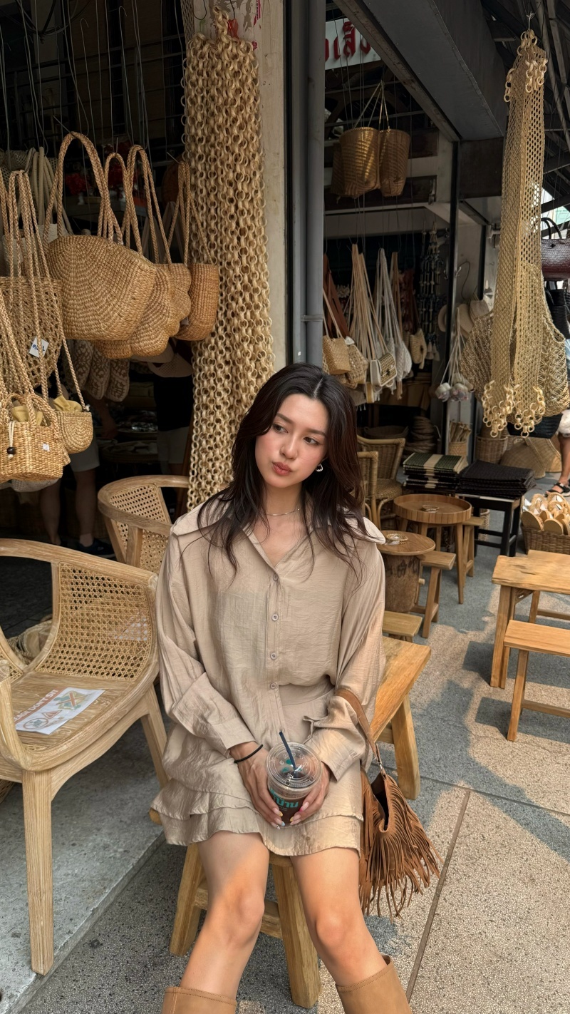 C1829-涼感襯衫套裝