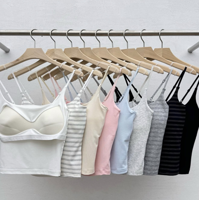 YD024 REFRESH 夏天必備 莫代爾連pad打底吊帶衫