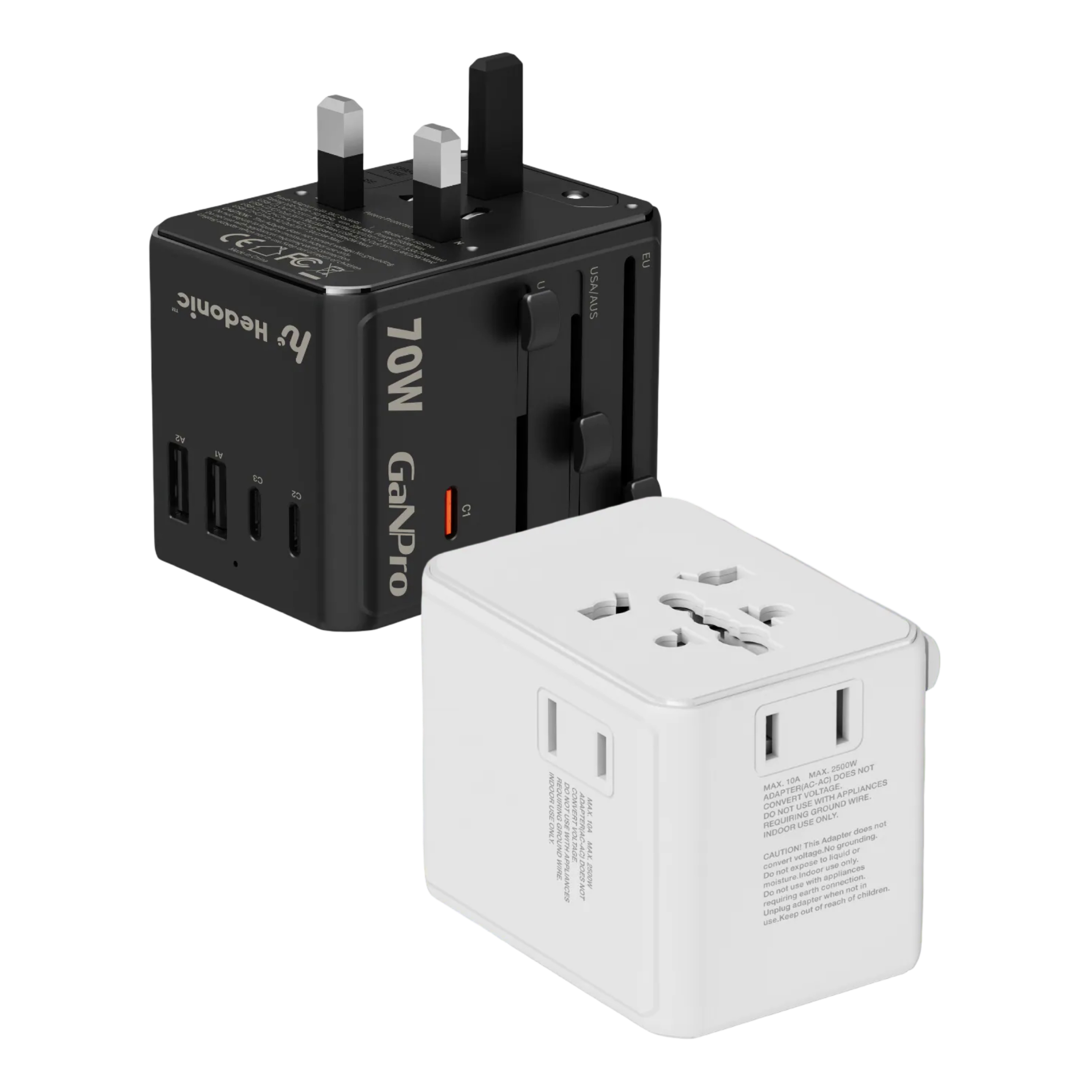 Hedonic 70W GaN Pro 通用旅行轉插