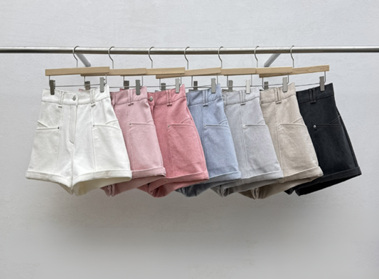 YD025 REFRESH 春夏色 小摺腳 Y型口袋短褲