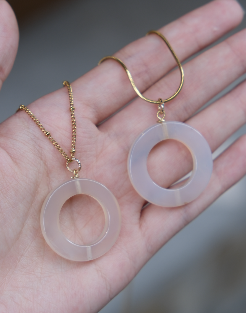 [Big Land] 瑪瑙項鍊 | 醫療鋼 | NO.390