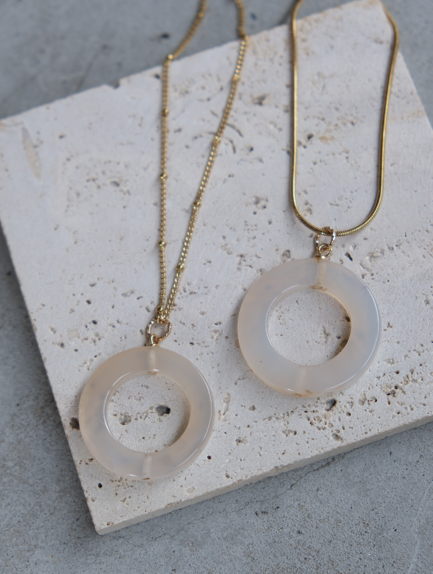 [Big Land] 瑪瑙項鍊 | 醫療鋼 | NO.390