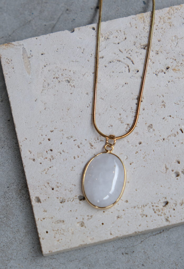 [Big Land] 水晶項鍊 | 醫療鋼 | NO.391